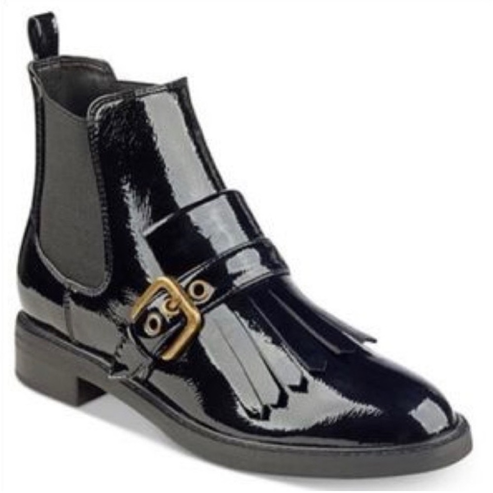 Marc Fisher Brigata black patent rain boot Size 8